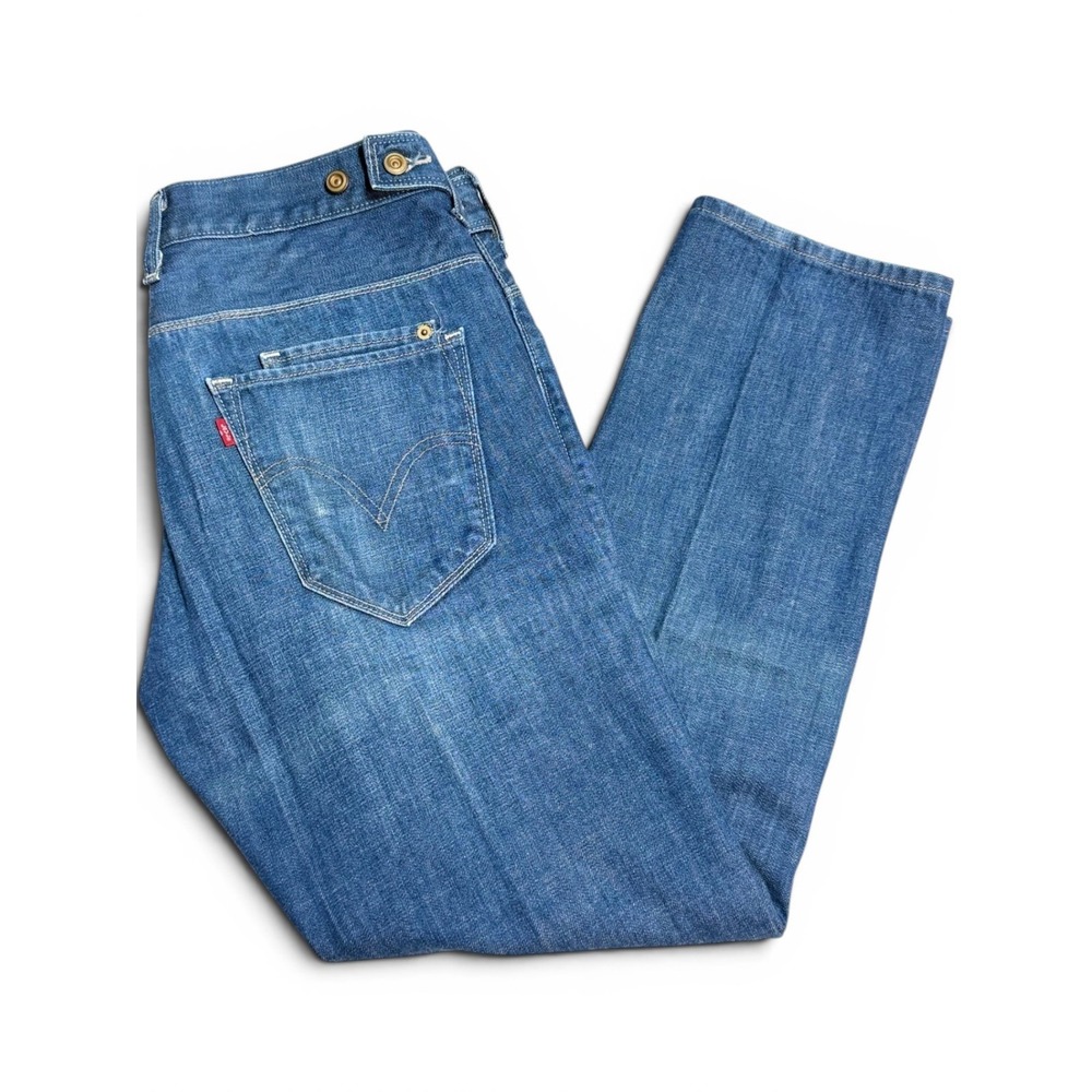 Levis 511 engineered Jeans 34x30 Buttons Blue Cotton Denim Pants